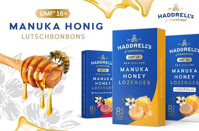 Haddrell's Manuka Honig Lutschbonbons 3er Pack